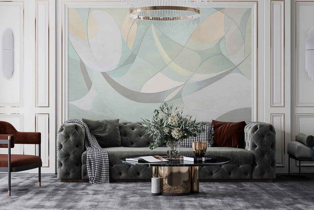 Zachte bogen in grijsgroen — interieur 4
