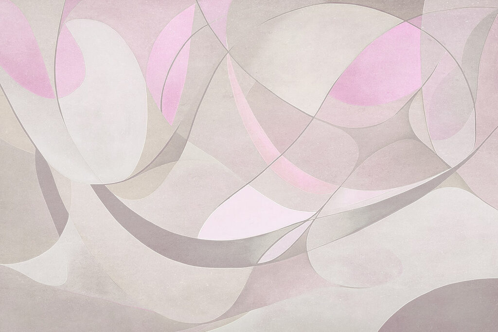 Roze en grijze kunst — volledig ontwerp