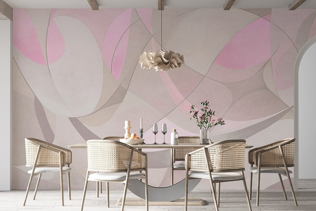 Roze en grijze kunst — interieur 5