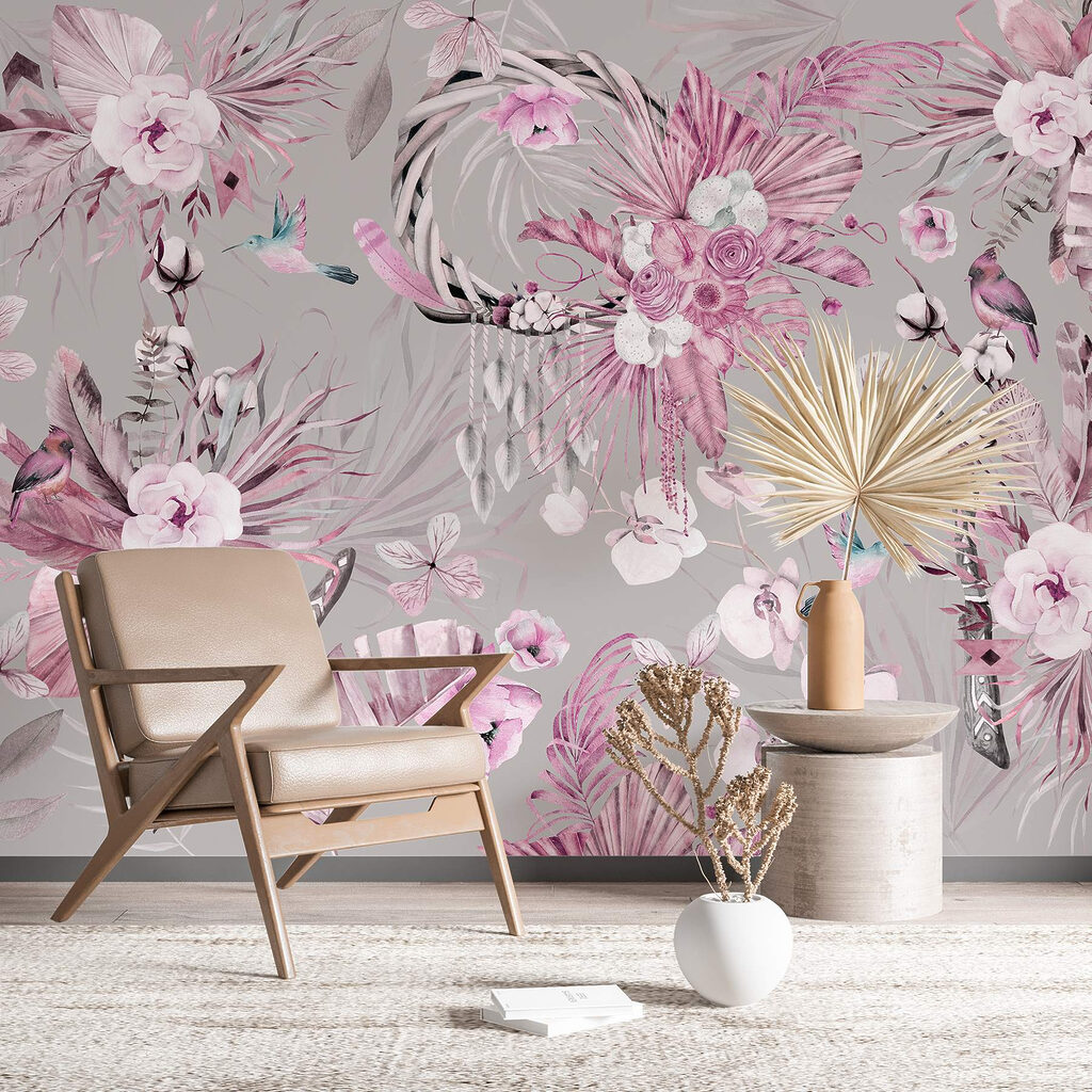 Bloemen rond sierlijke vogels — interieur 2