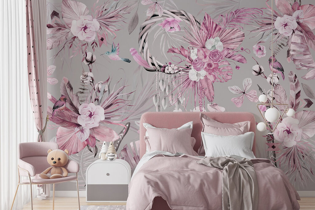 Bloemen rond sierlijke vogels — interieur 3