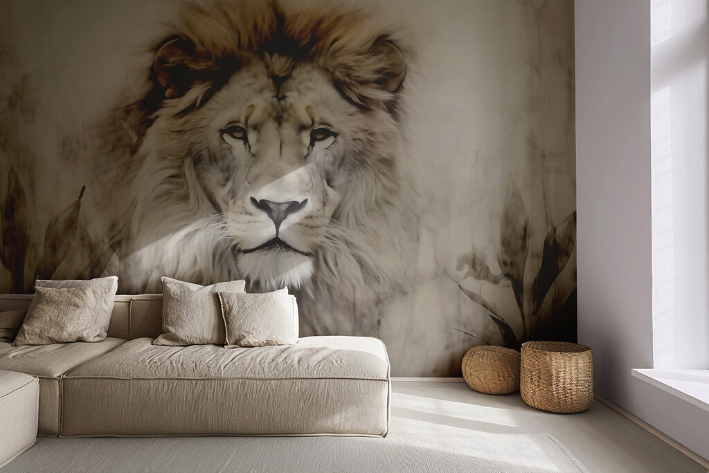 Leeuw in bleke boslijnen — interieur 3