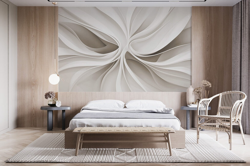 Wit zwierig patroon in een interieur