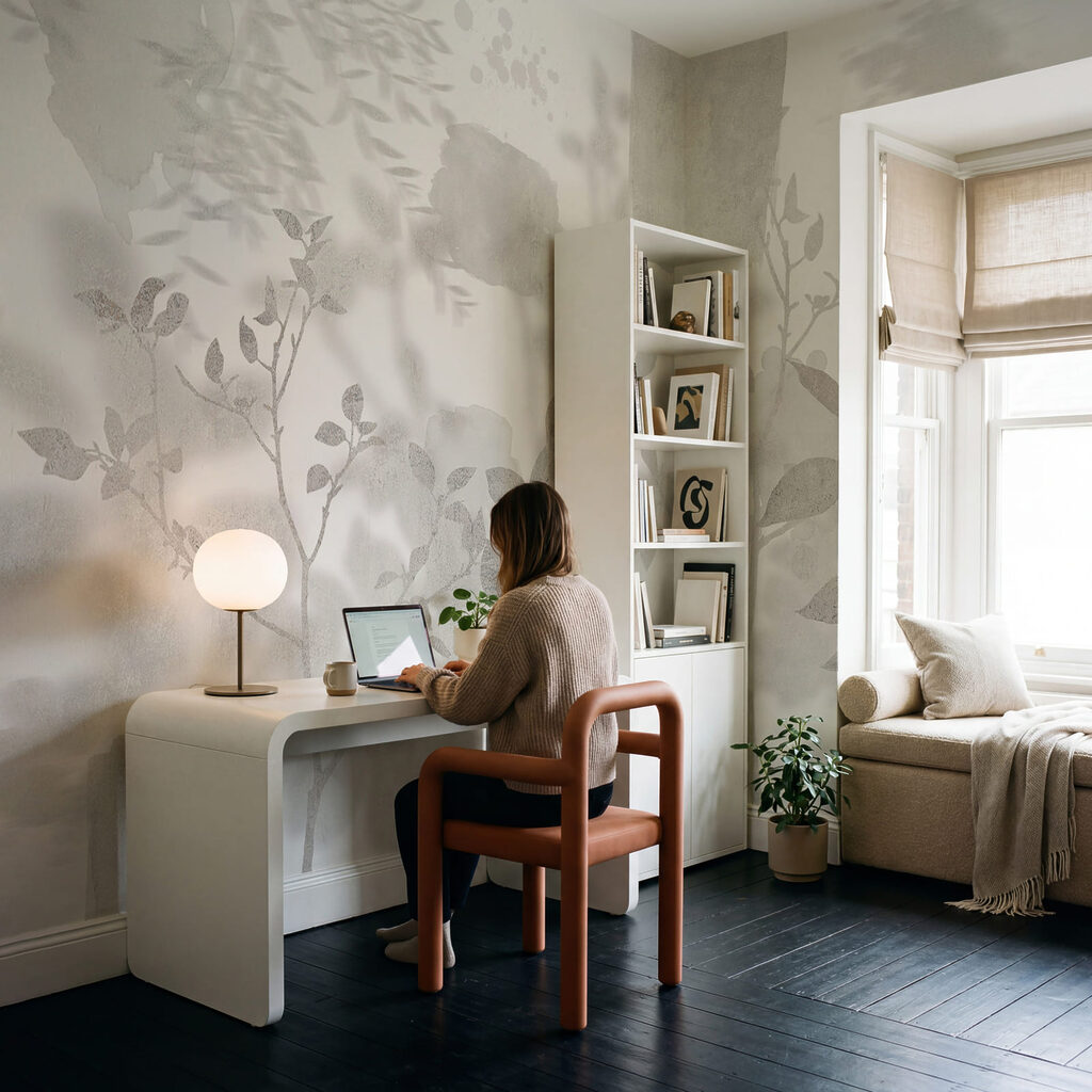 Lichte twijgen voor bladschaduw — interieur 1