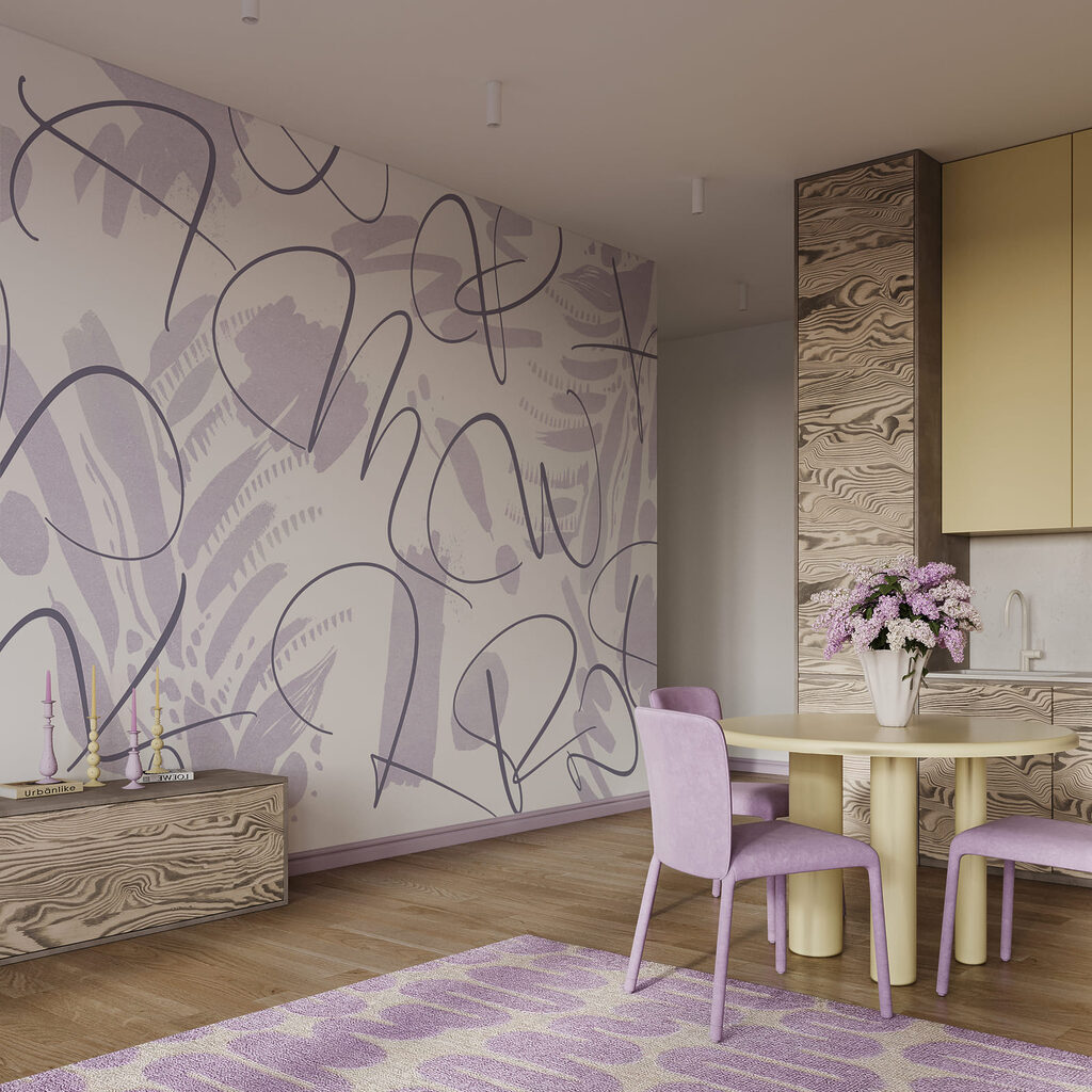 Losse lijnen over bladeren — interieur 2