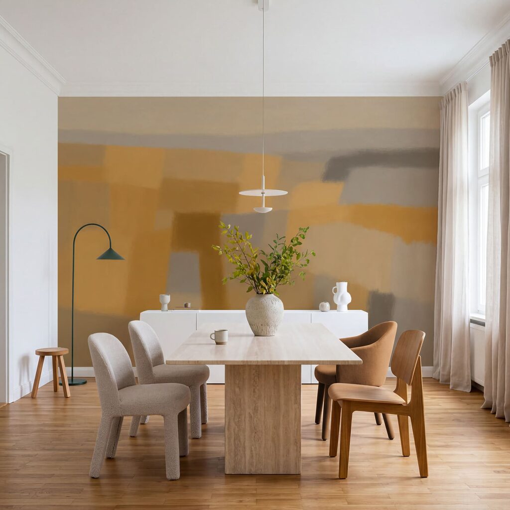 Landschapsschilderij in een interieur