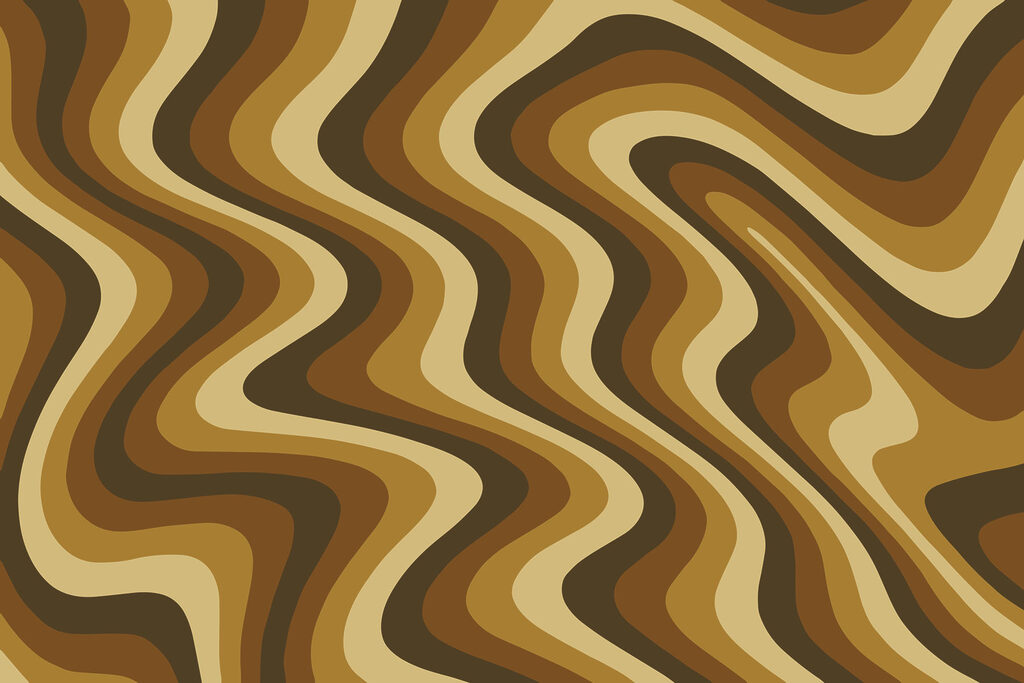 Bruine en beige golvende lijnen — volledig ontwerp