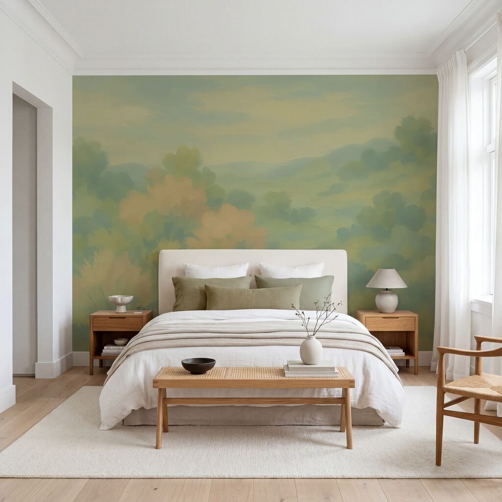 Groene vallei in pastelverf — interieur 1