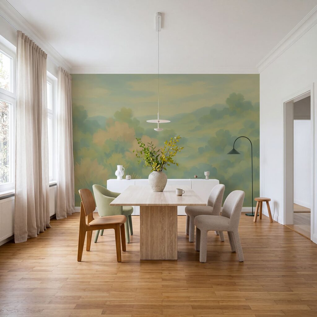 Groene vallei in pastelverf — interieur 2