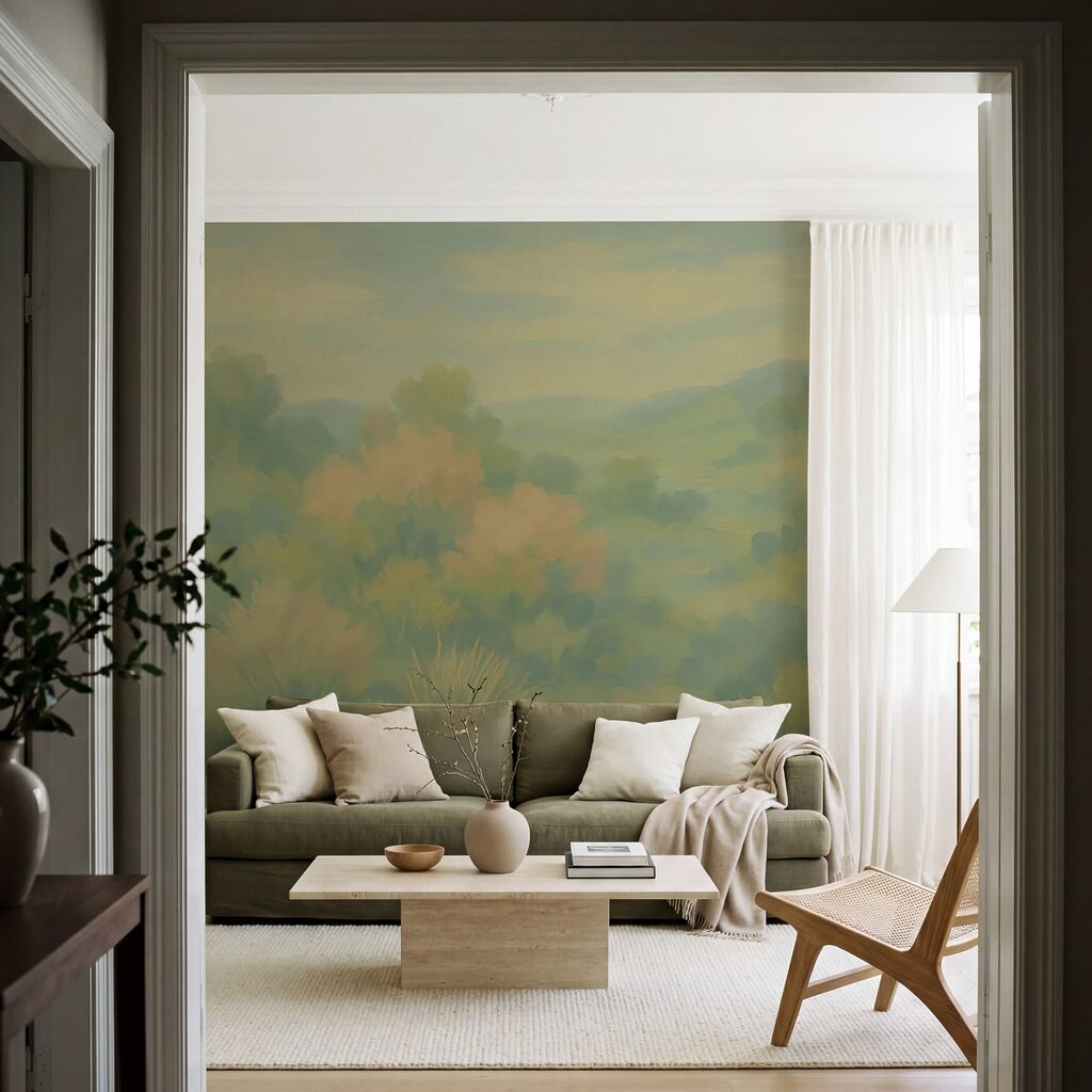 Groene vallei in pastelverf — interieur 3