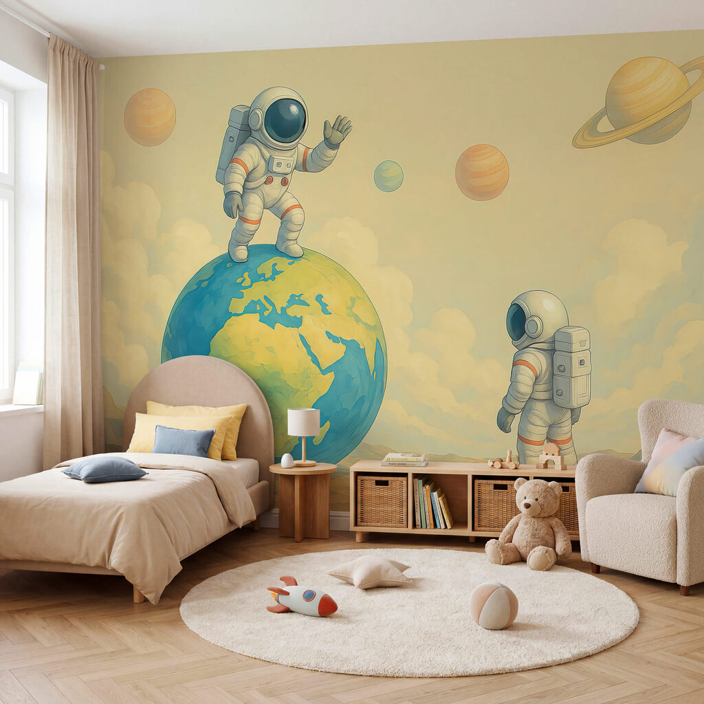 Astronauten ontmoeten de aarde — interieur 1