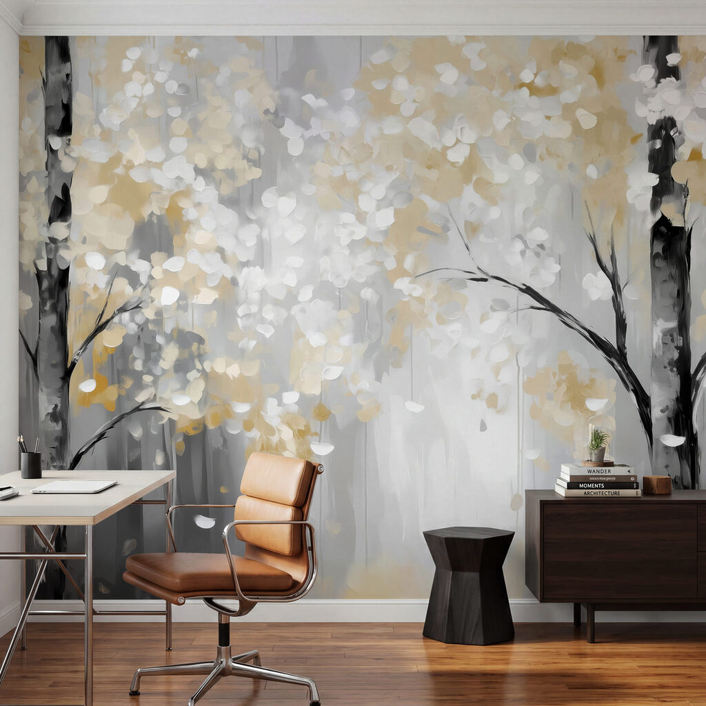 Een vredig herfsttafereel in het bos ontvouwt zich — interieur 3