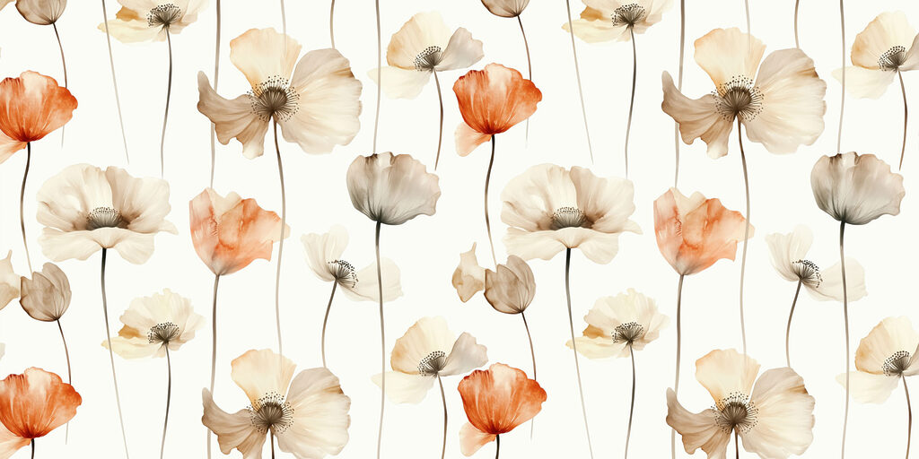 Bloemenpatroon op een witte achtergrond — volledig ontwerp