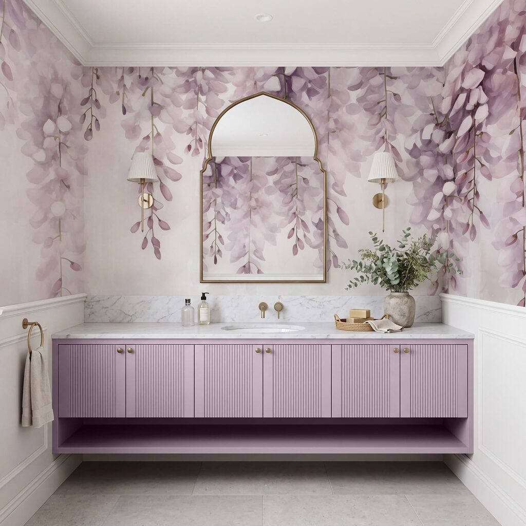 Verfijnde bloemen in zachte pasteltinten — interieur 1