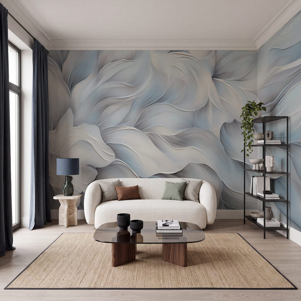 Witte en grijze kunst — interieur 3