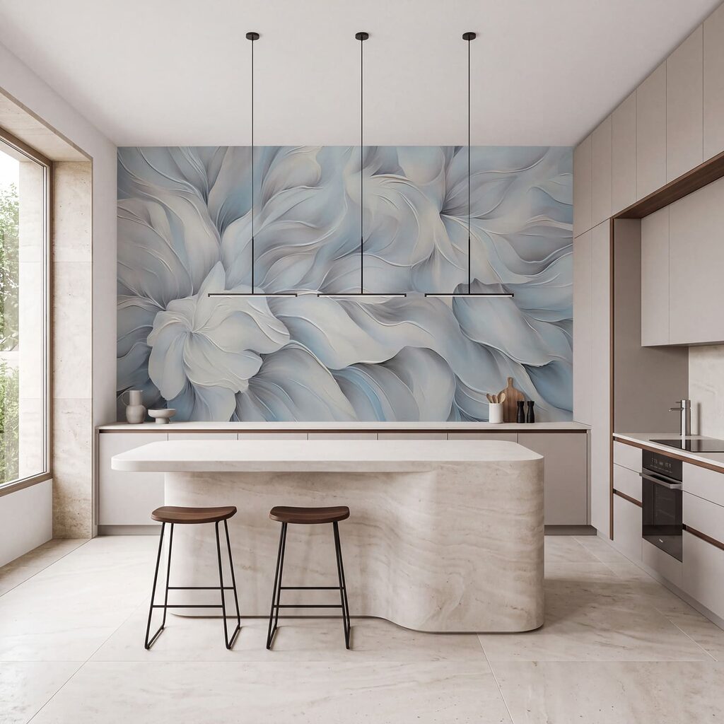 Witte en grijze kunst — interieur 1