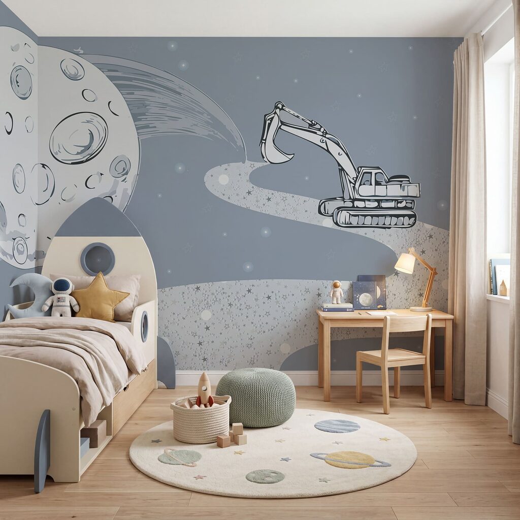 Graafmachine op een maanweg — interieur 1