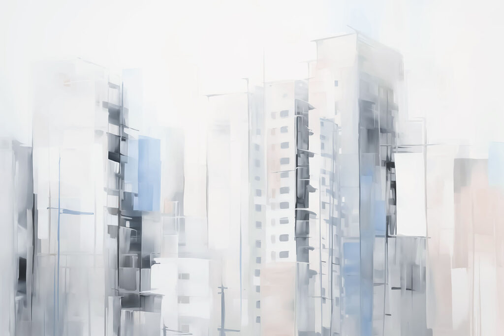 Lichte torens in mistlagen — volledig ontwerp