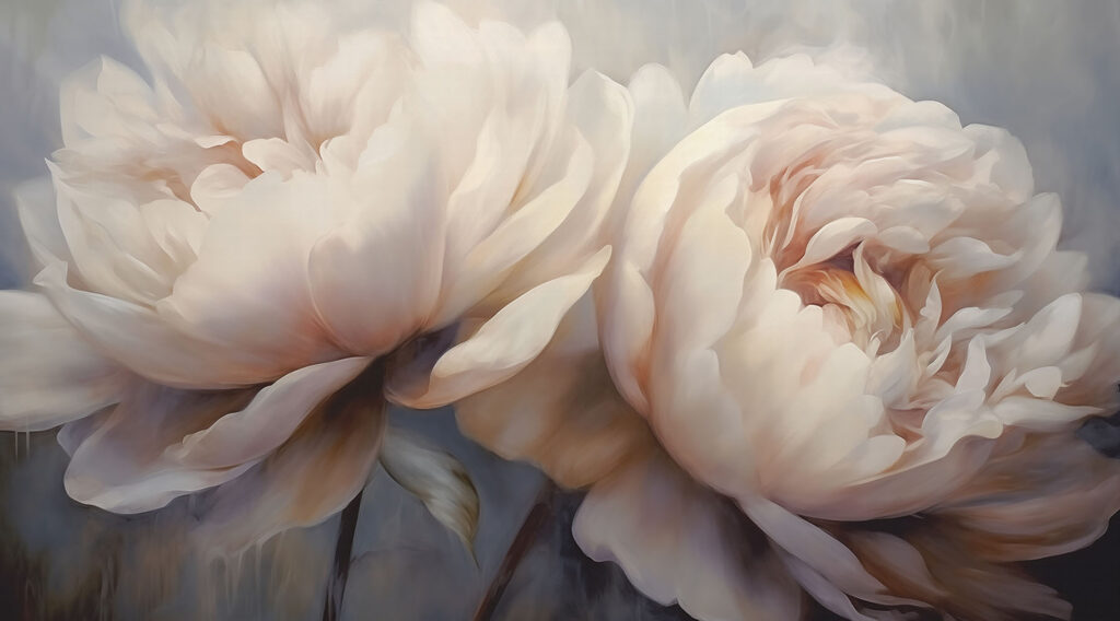 Zachte bloesems in zachte tinten — volledig ontwerp