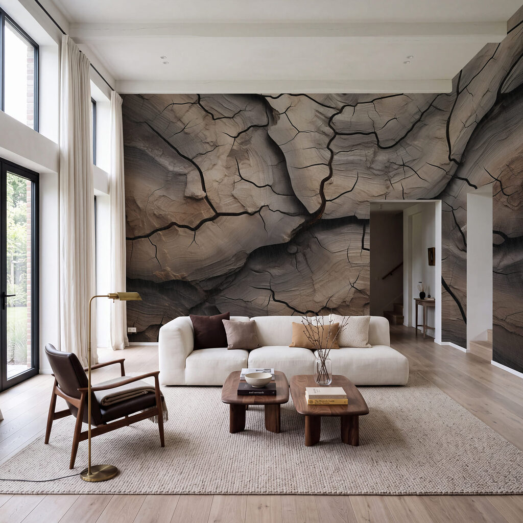 Natuurlijke patronen in verweerd hout — interieur 2