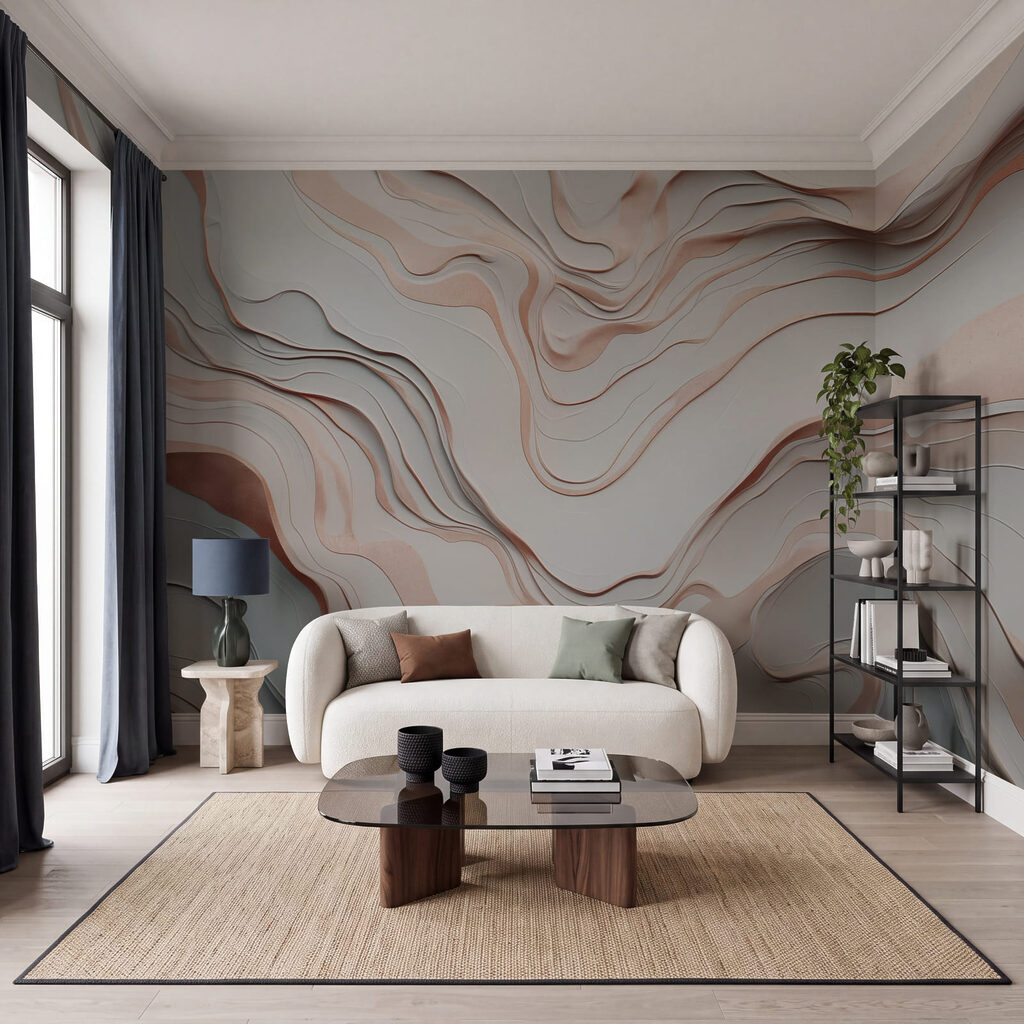 Uitgeknipt wit en bruin papier — interieur 1