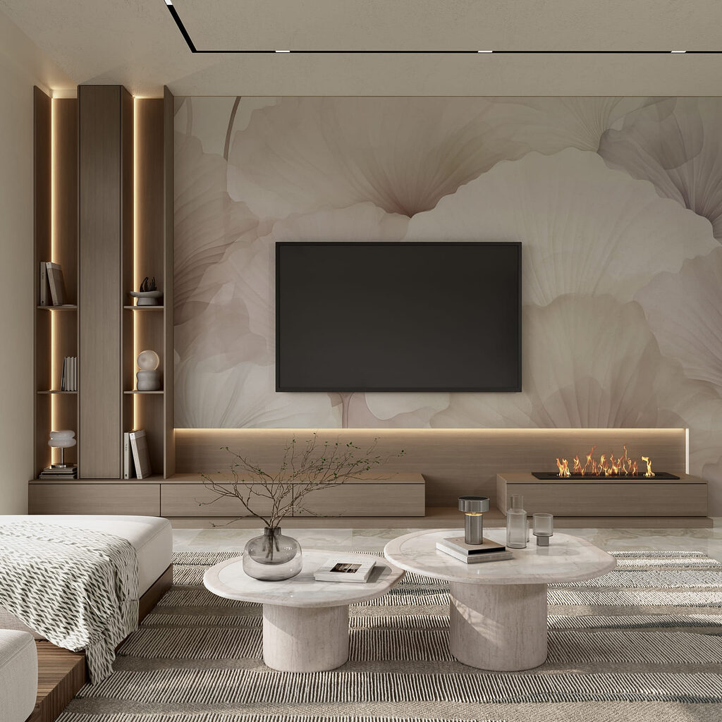 Waaiervormige bloembladen — interieur 1