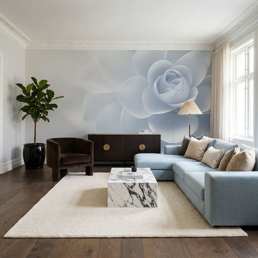 Fijne bloemblaadjes in zachte tinten — interieur 2