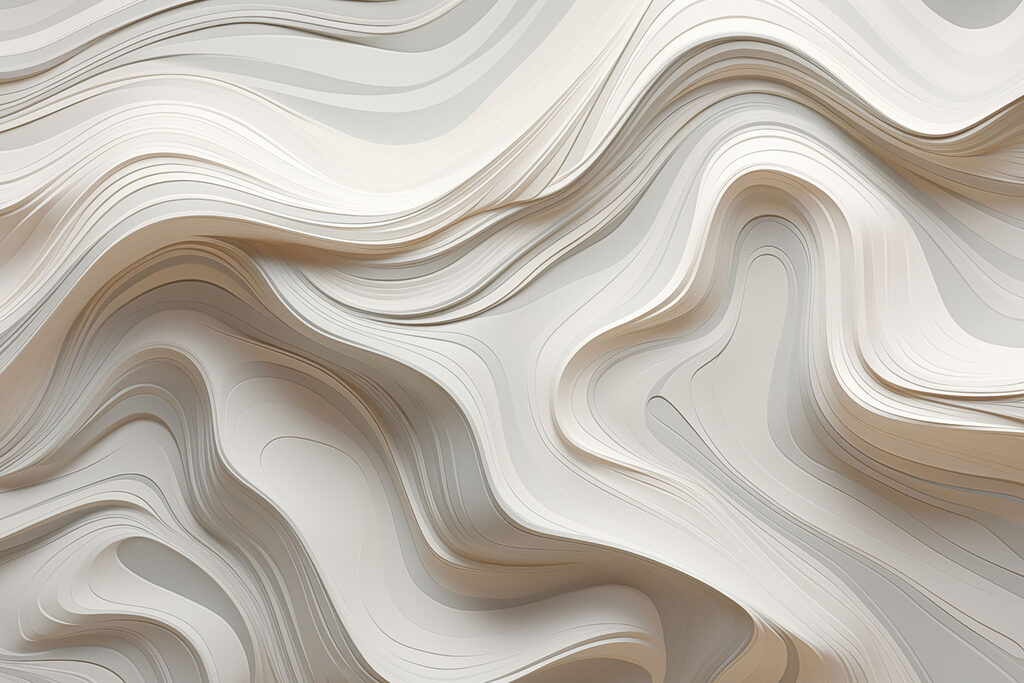 Witte golven met schaduwranden — volledig ontwerp