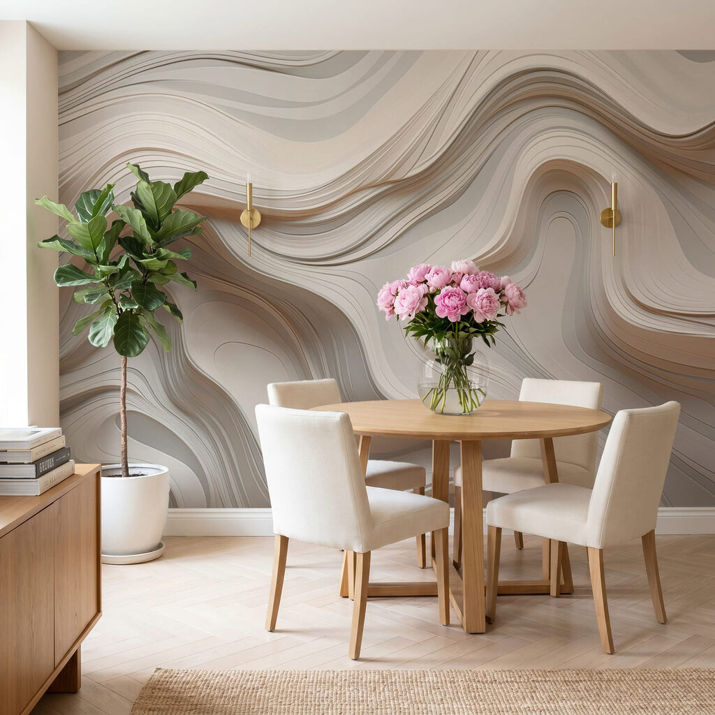 Witte golven met schaduwranden — interieur 3