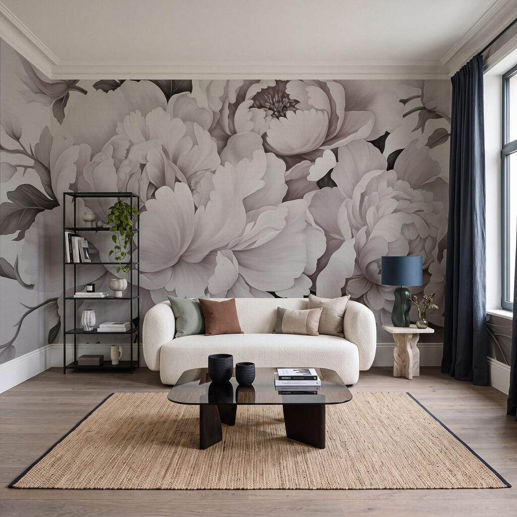 Groep witte bloemen — interieur 1