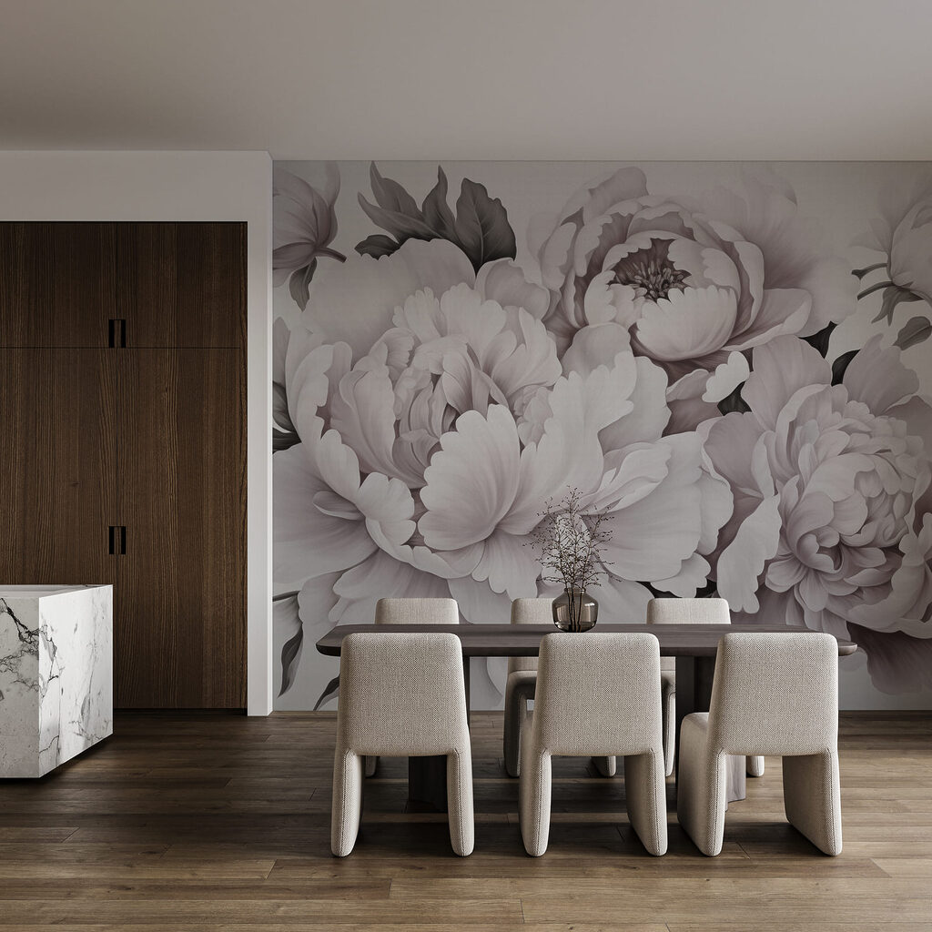 Groep witte bloemen — interieur 3