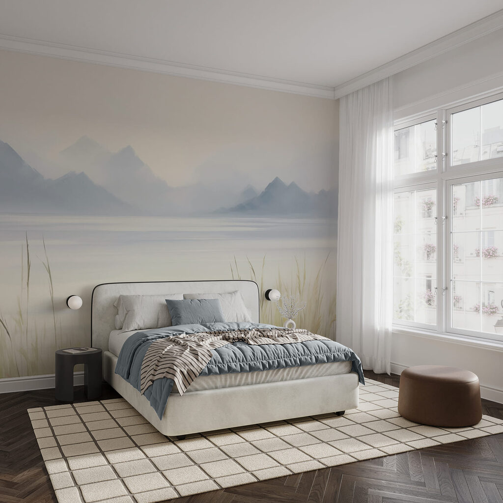 Bergmeer achter bleke halmen — interieur 2