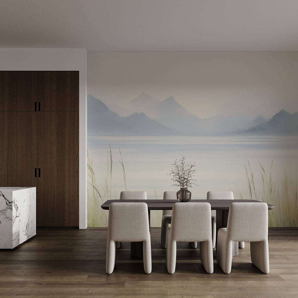 Bergmeer achter bleke halmen — interieur 3