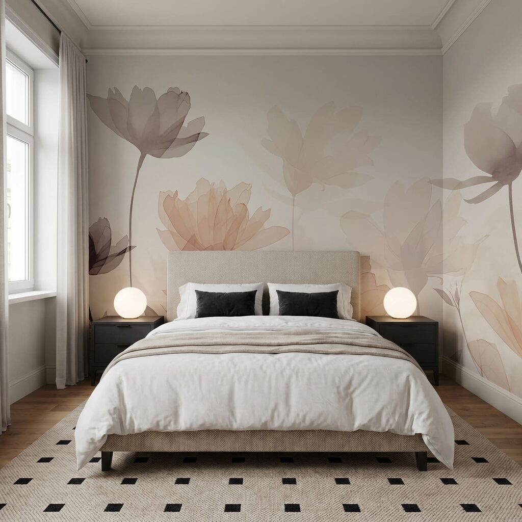 Doorzichtige bloemen met bladeren — interieur 2