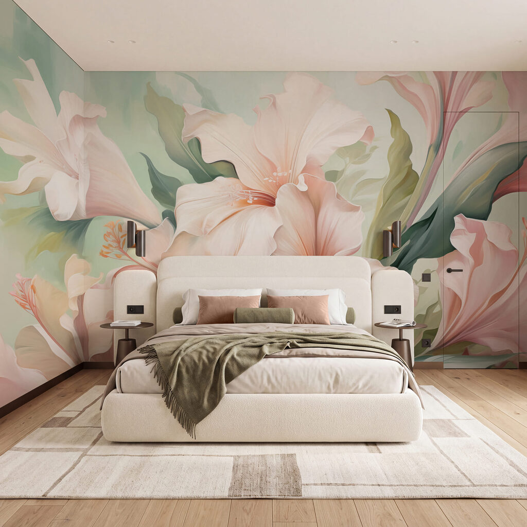 Verfijnde bloemen in zachte tinten — interieur 2