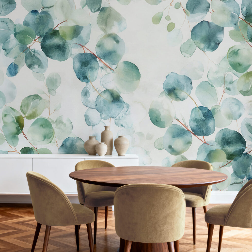 Ronde blaadjes in waterverf — interieur 3
