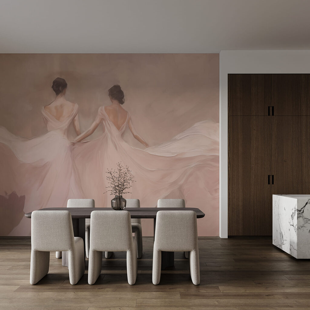 Drie danseressen in roze — interieur 3