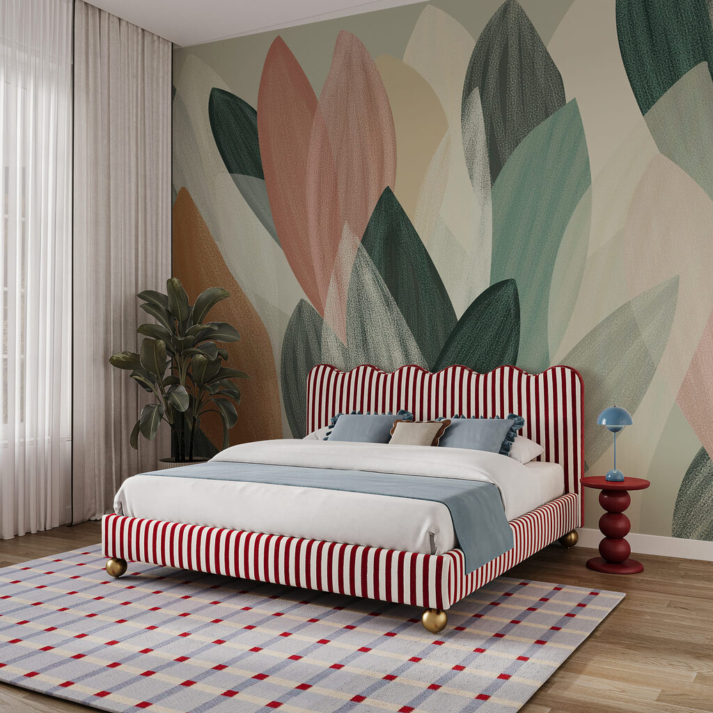 Bladeren in gedempte verfkleuren — interieur 2
