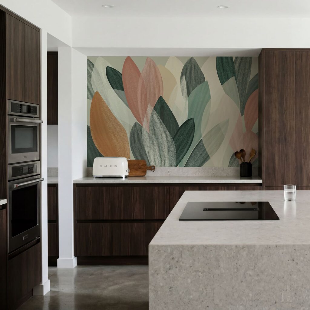 Bladeren in gedempte verfkleuren — interieur 3