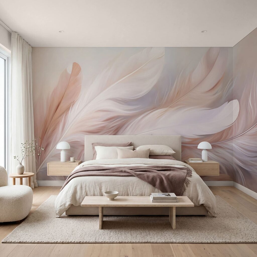 Fijne veren in zachte pasteltinten — interieur 2