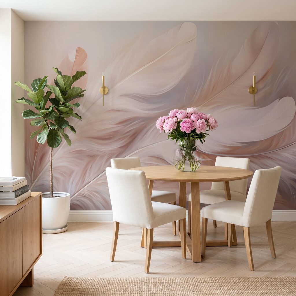 Fijne veren in zachte pasteltinten — interieur 3
