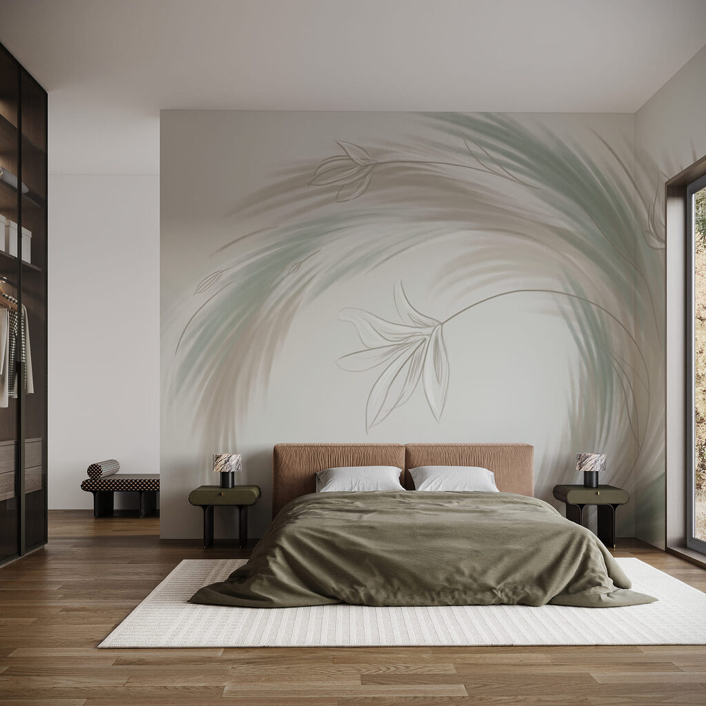 Tekening van een plant in een interieur