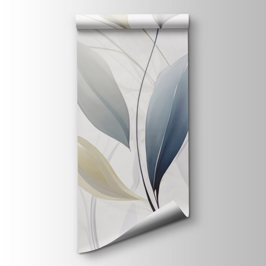 Witte achtergrond met bladeren — productweergave