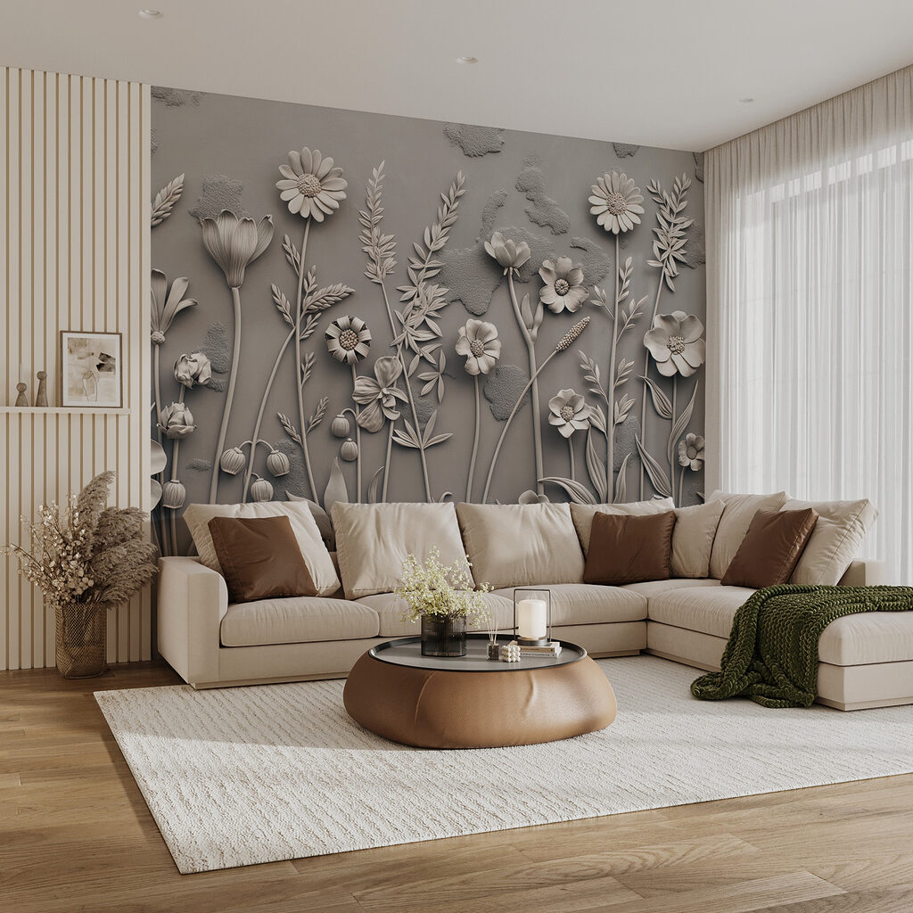 Bloemen met zachte schaduwen — interieur 3