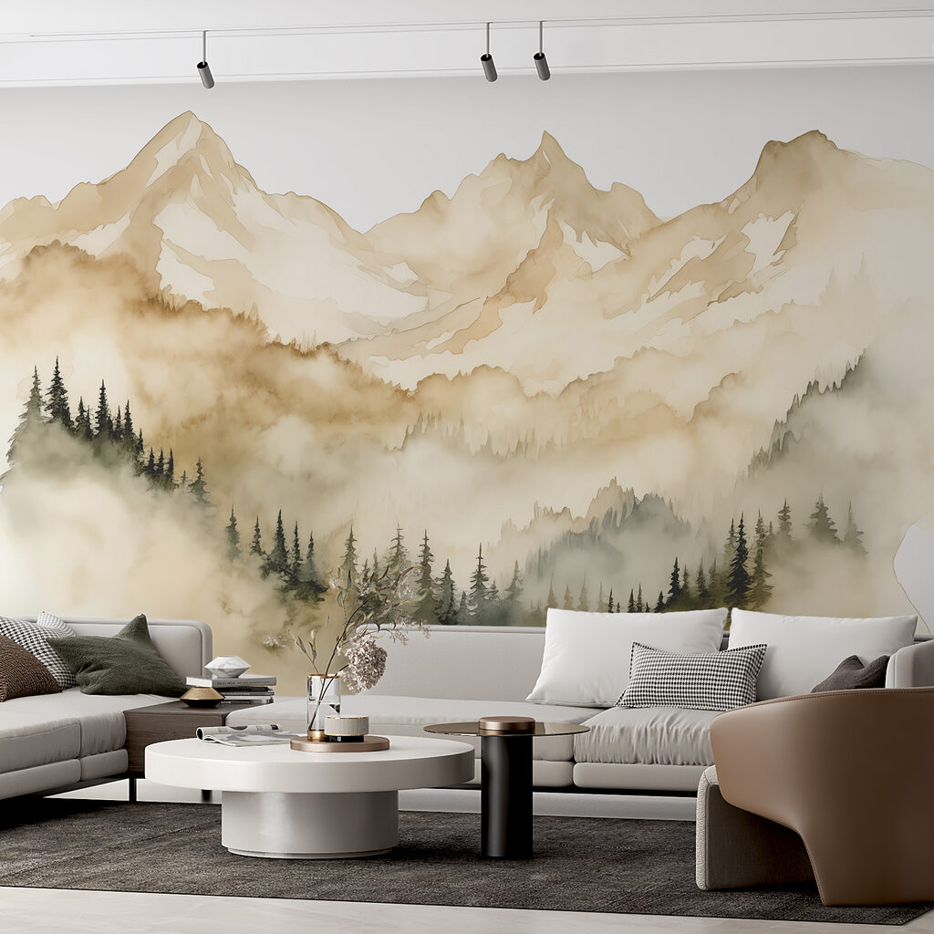 Zandbergen boven mistige dennen — interieur 2