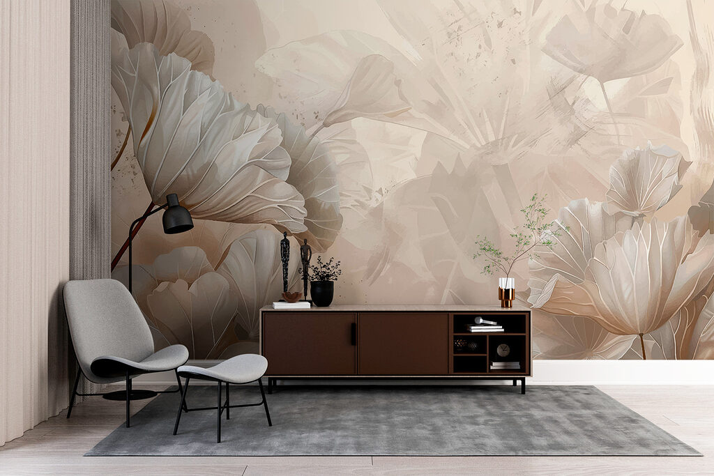 Bloemen in zachte zandtinten — interieur 3