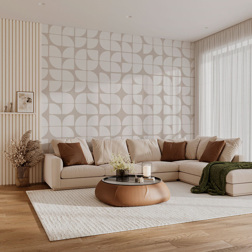 Kwartcirkels in een ritme — interieur 3