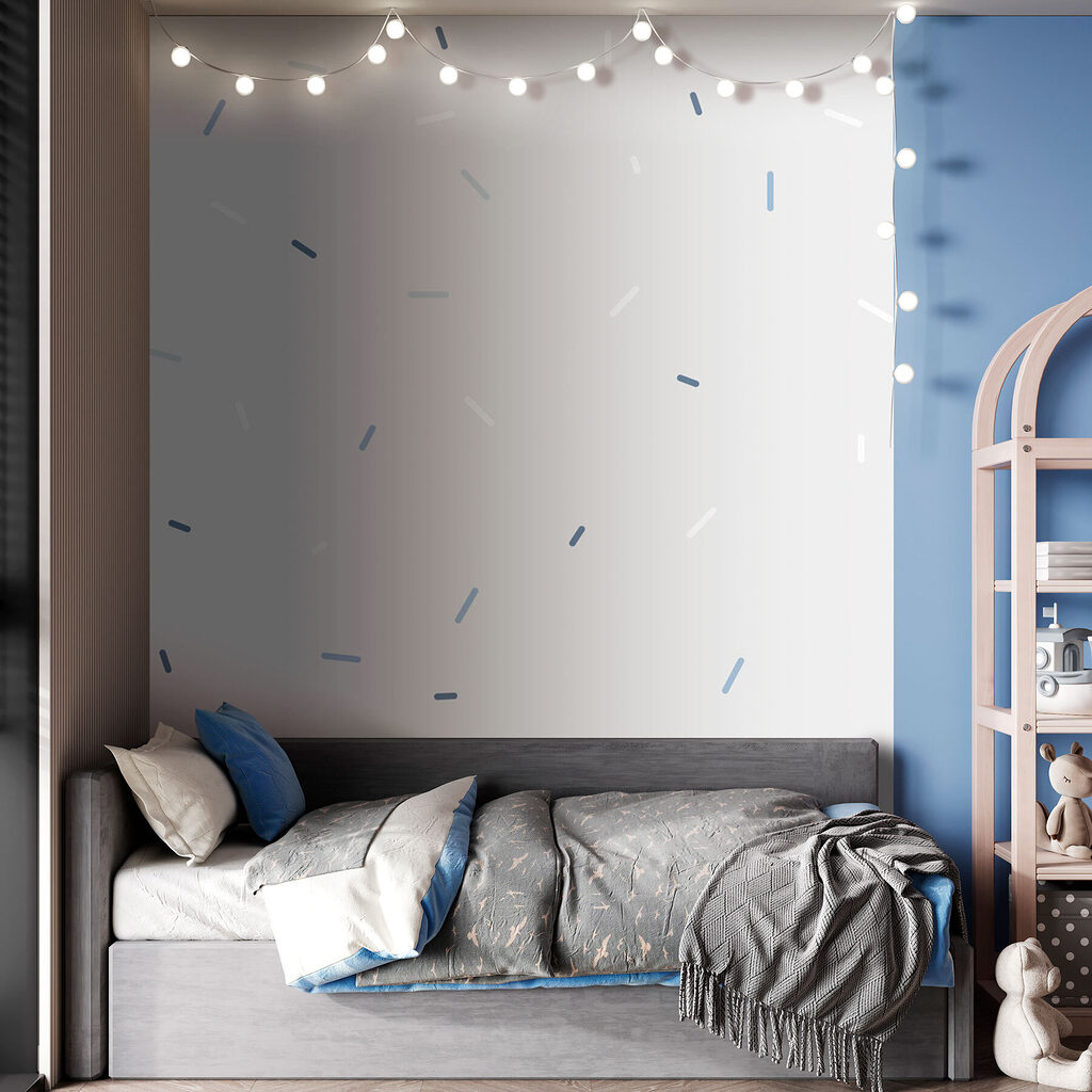 Fijne streepjes op lichtgrijs — interieur 1