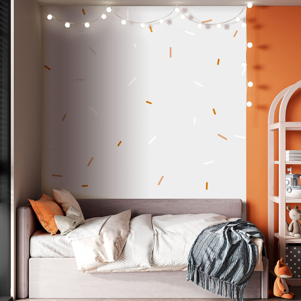 Kleine streepjes dwarrelen neer — interieur 2