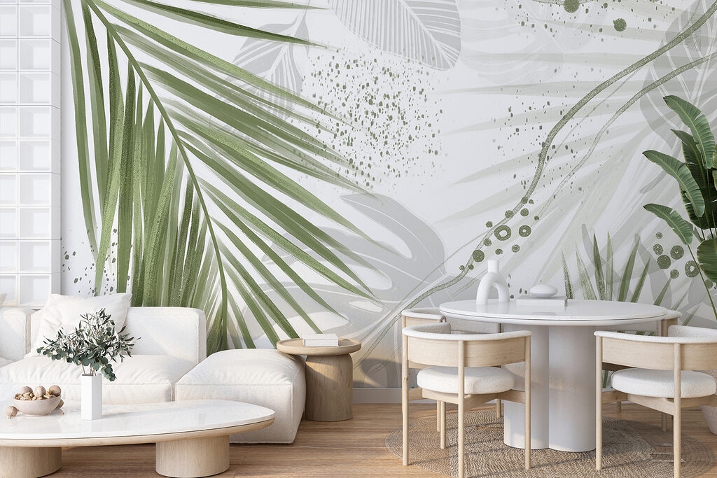 Tropische bladeren in subtiele tinten — interieur 4